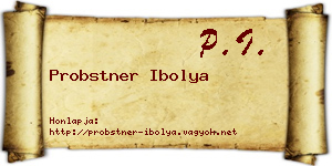 Probstner Ibolya névjegykártya