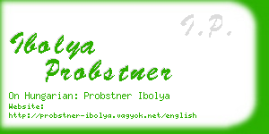 ibolya probstner business card